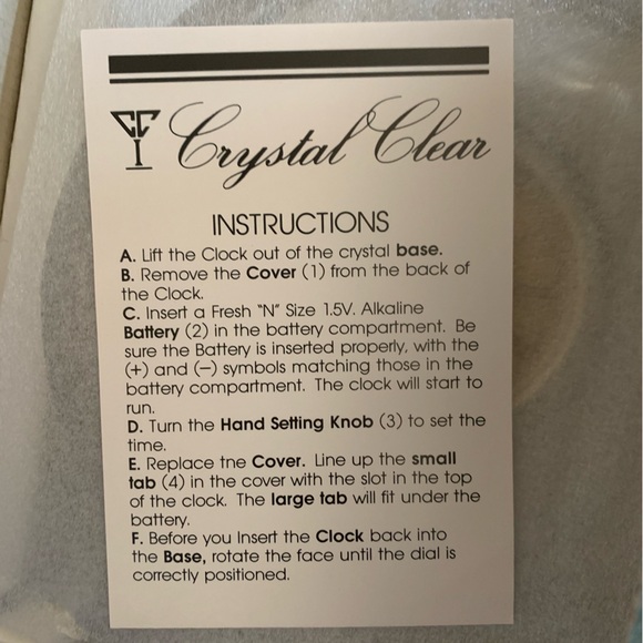 Vintage Crystal Clock NWT IN BOX - Picture 3 of 3